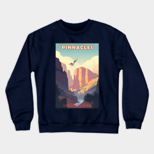 Pinnacles National Park Travel Poster Crewneck Sweatshirt